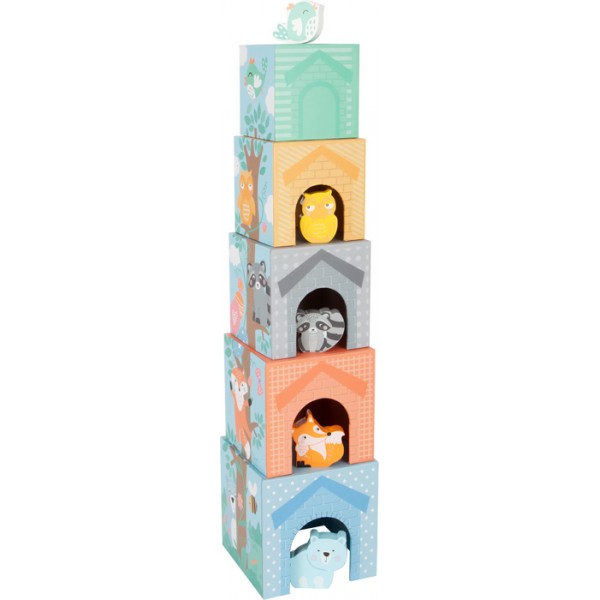 Cubes à empiler pour enfants - Animaux pastel