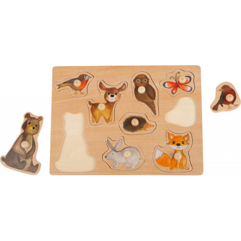 Puzzle Montessori pour Enfant - Jouet en Bois Animaux de la Forêt
