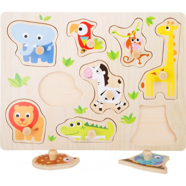 Puzzle en bois Montessori - Les animaux du zoo