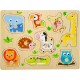 Puzzle en bois Montessori - Les animaux du zoo