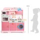 Cuisine rose en bois pour enfants