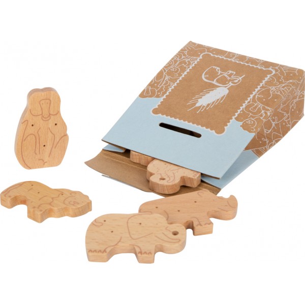 Biscuit en bois en forme d'animaux