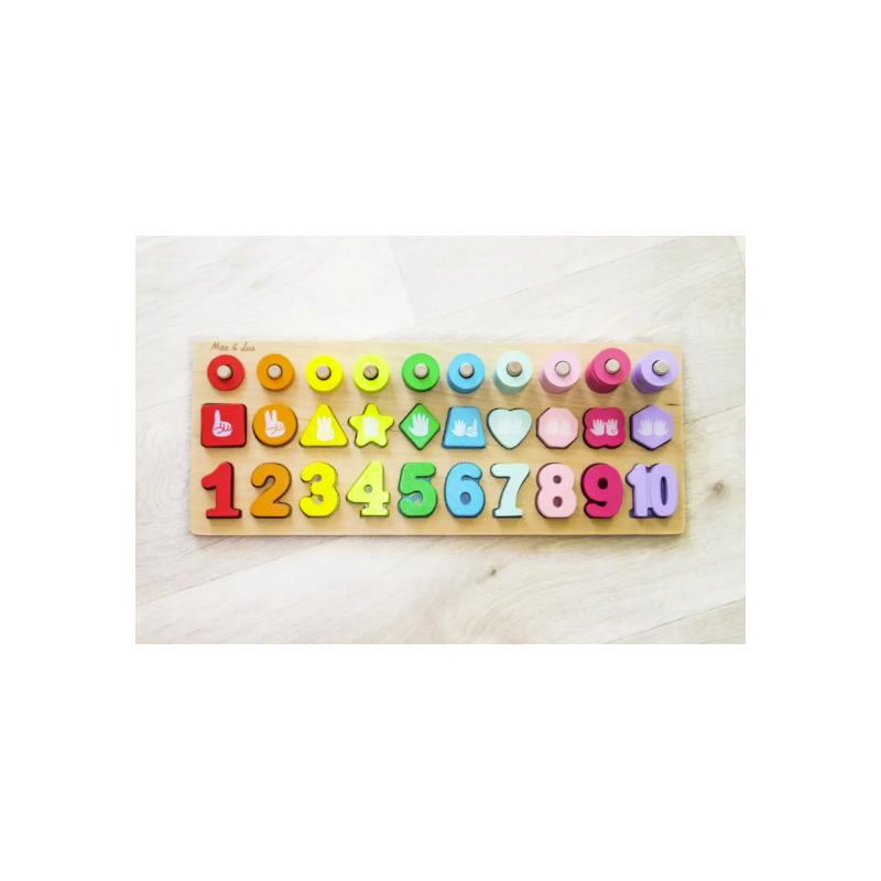 Jouet Montessori En Bois 7 En 1 - Puzzle Éducatif Chiffres, Formes, Couleurs - Enfant 3 4 5 Ans - Cadeau Fille Garçon