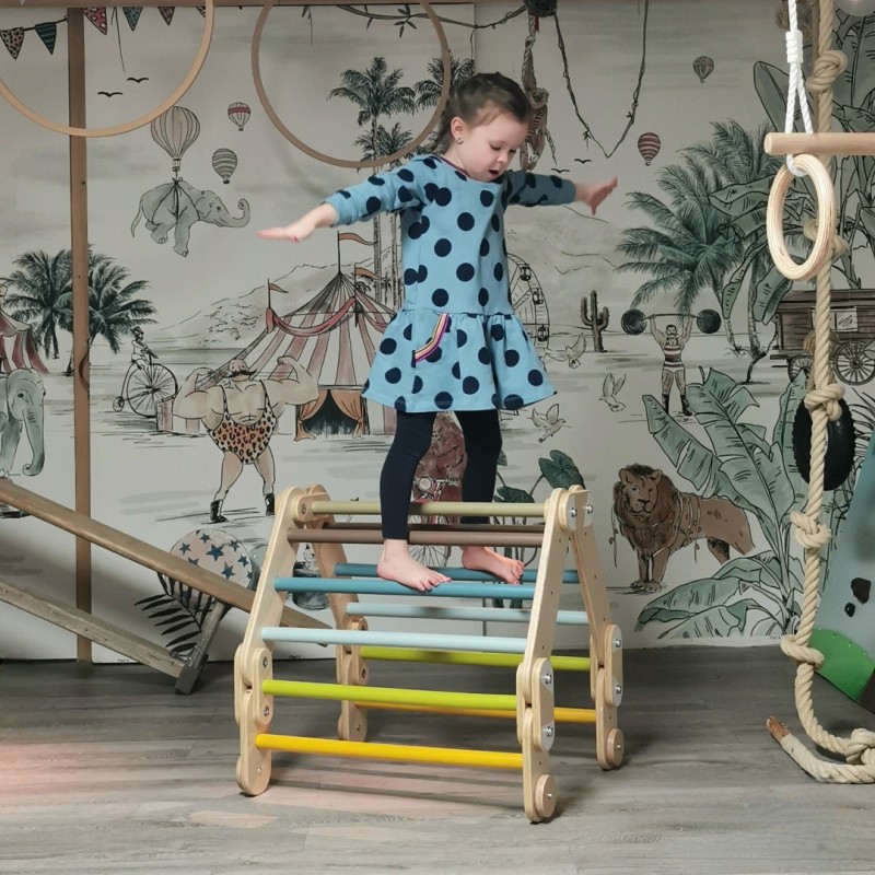 Structure Escalade Intérieure Triangle 7 En 1 Avec Toboggan Arche Multicolore Structure De Motricite Enfant Modulable Jeu Interieur Securise Et Ludique 216544868