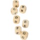 Coffret de création de bijoux - Perles en bois Montessori lettres de l'alphabet