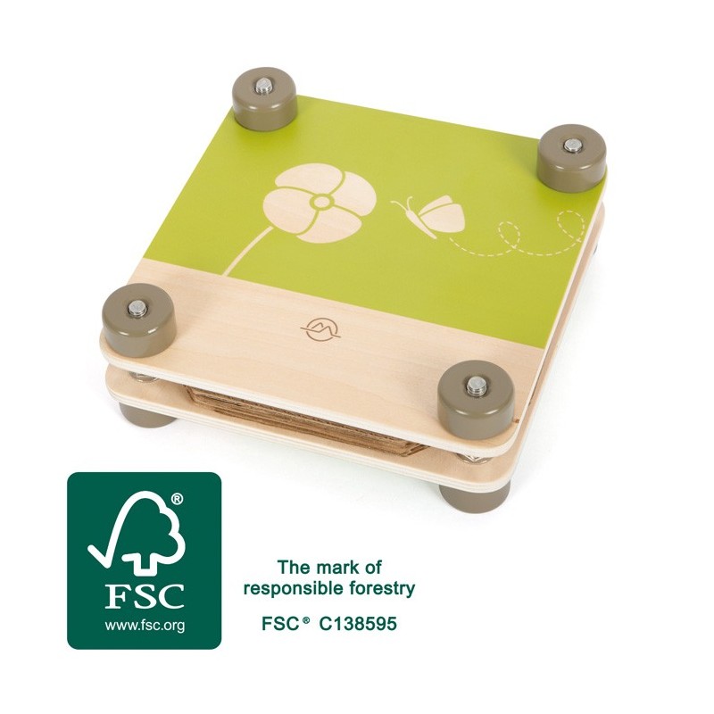 GOTHINK – Presse à Fleurs En Bois – 6 Couches 15×15 Cm – Kit Séchage – Loisir Créatif – Certifié FSC – Dès 6 Ans