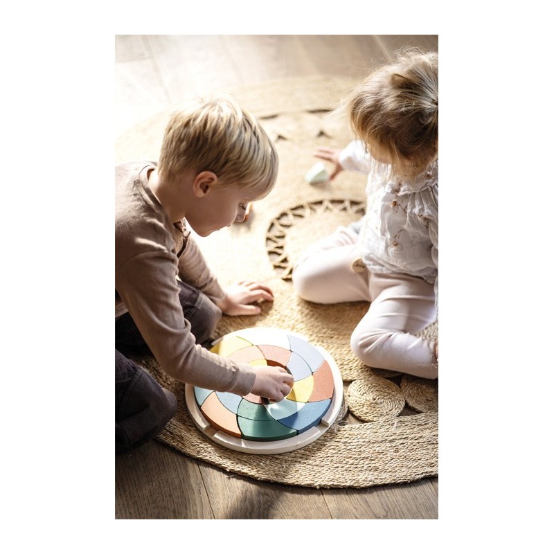 Puzzle en Bois Montessori pour Enfant - Blocs de Construction