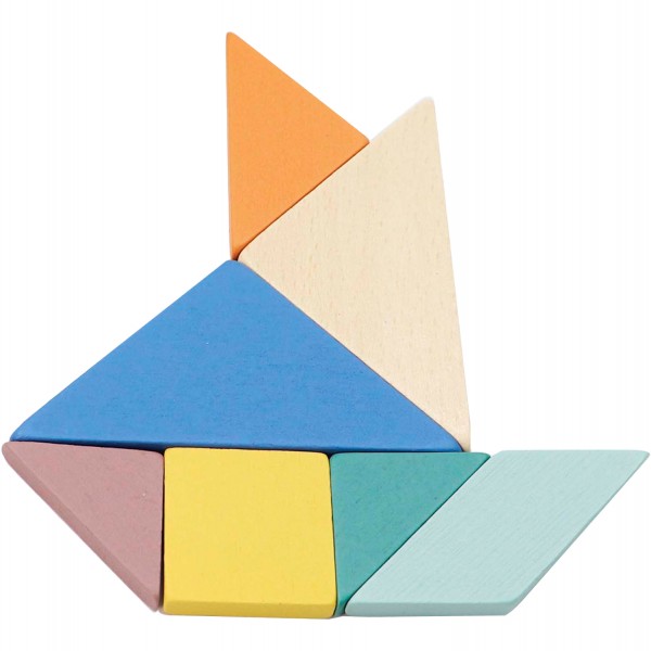 Tangram Montessori - Boîte et Puzzle en bois