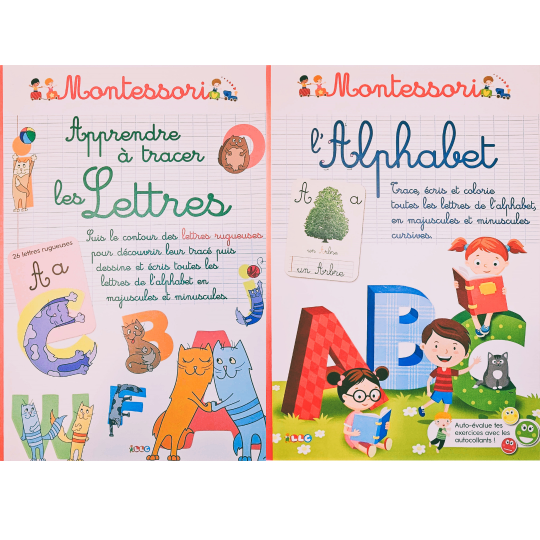 Livre éducatif Méthode Montessori - Lot de 2 livres pédagogiques