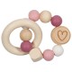 Hochet Montessori - Perle en silicone Rose