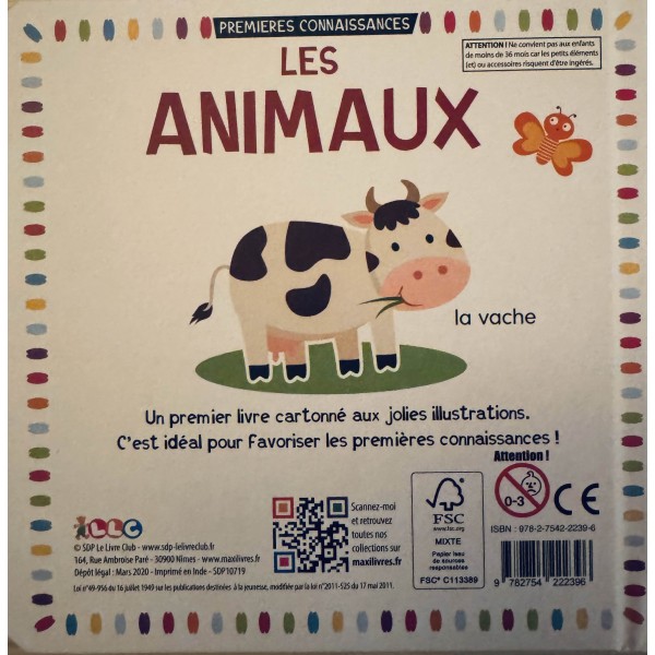 Livre Montessori pour enfant - Animaux