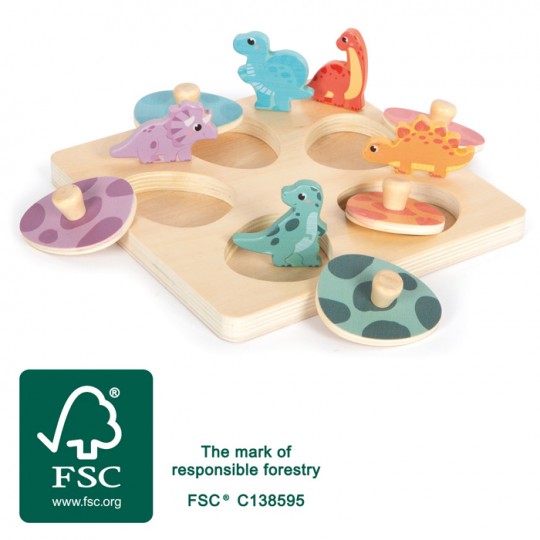 Puzzle Montessori - Jeu Mémo Dinosaure