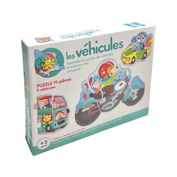 Puzzle Montessori pour Enfant - Les Véhicules