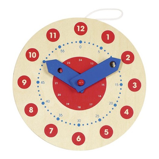 Horloge Montessori en bois