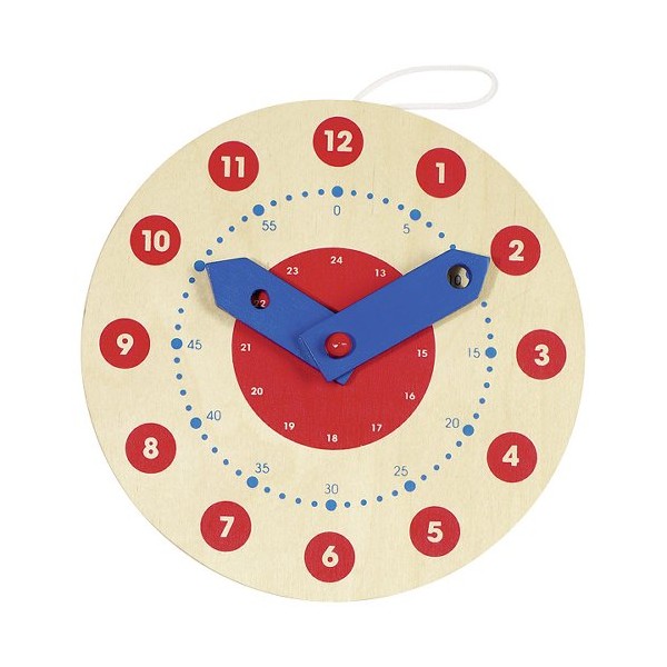 Horloge Montessori en bois