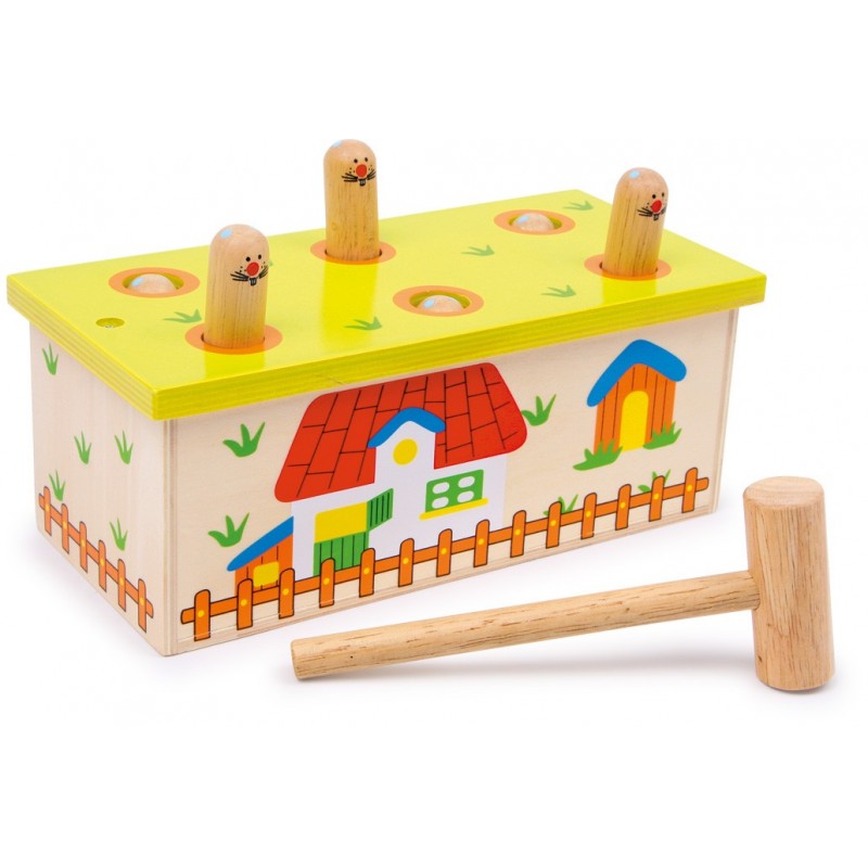 Jeu En Bois Percussion Marteler - Xylophone éléphant Avec Marteaux, Développement Motricité Enfant