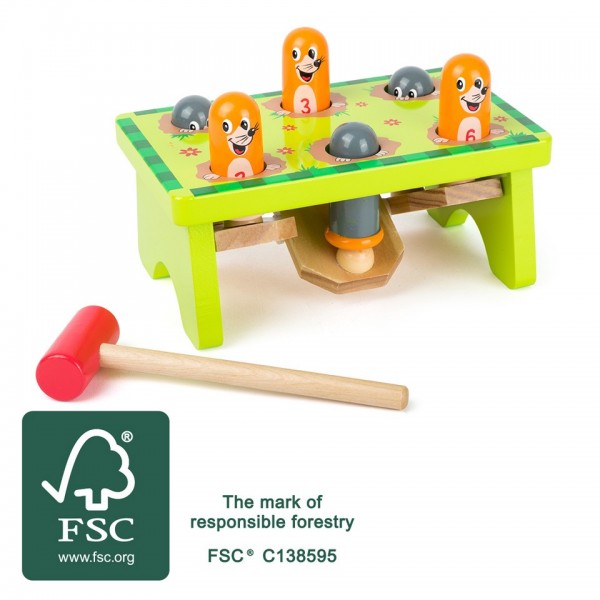 Jeu Tape-taupe Tortue - Marteau Et Balles, Jouet éducatif Enfant - Développe Motricité, Coordination - Cadeau Anniversaire 3-5 Ans