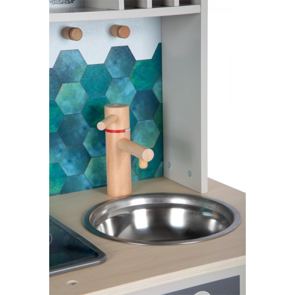 Cuisine en Bois pour Enfant - Gris