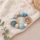 Hochet Montessori en bois pour bébés - Ourson