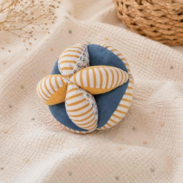 Balle sensorielle Montessori pour bébé - Tissu Bio