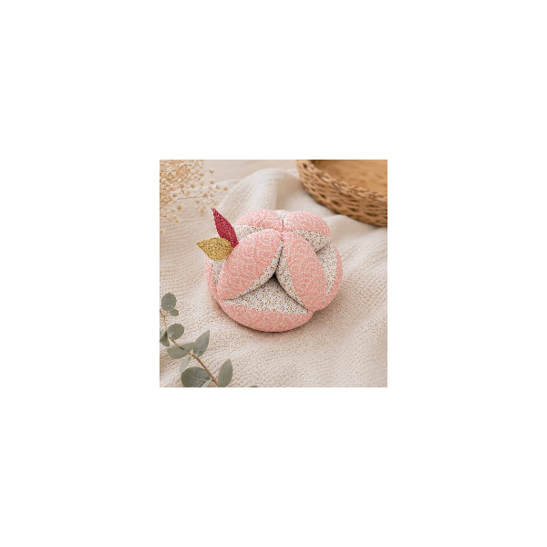 Balle de préhension Montessori pour bébé - Tissu rose