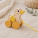 Animaux à tirer en bois  - Canard Jaune