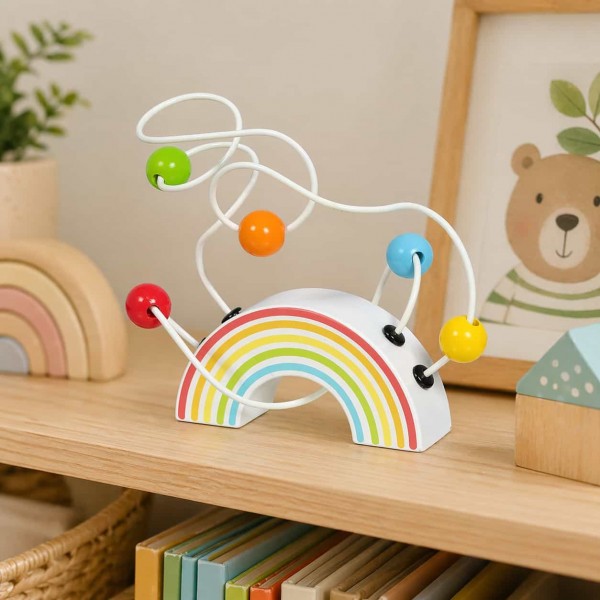 Circuit de motricité Montessori en bois - Arc en ciel