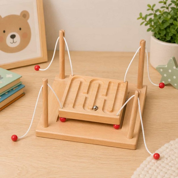 Jeu d'adresse Montessori en bois