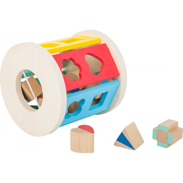 Cube à formes Montessori - Rouleau en bois