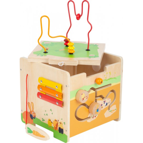 Cube d'activité Montessori en bois - Lapin