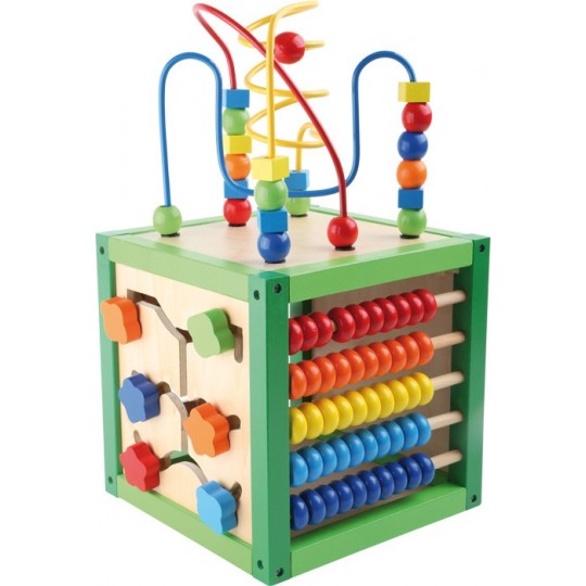 Cube De Motricité Bois Montessori 6 En 1 - Jouet Éducatif Bébé 3 Ans