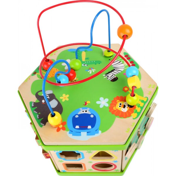 Cube d'activité Montessori en bois - Animaux