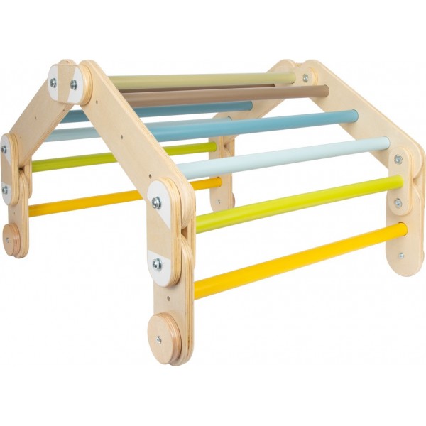 Triangle D'escalade Montessori Pikler Pliable - Bois FSC, 90.6x78.1x58.3 Cm, Pour Enfants à Partir De 12 Mois