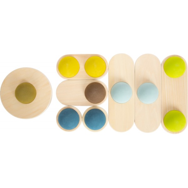 Pierres d'équilibre en bois Montessori - Collection Aventures