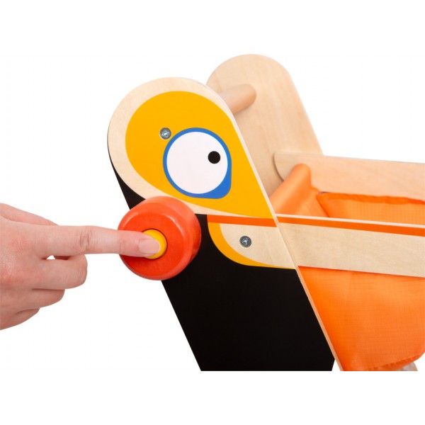 Trotteur de marche en bois Montessori - Bébé toucan