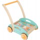 Chariot de marche en bois Montessori - Pastel