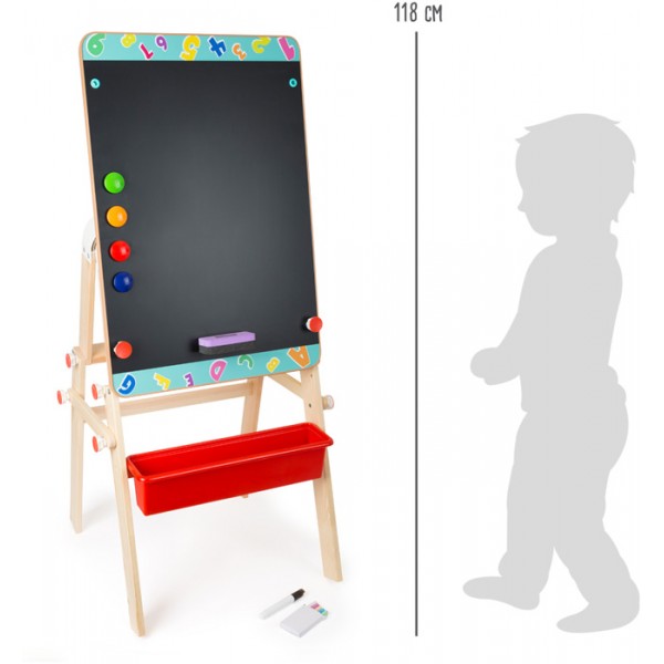 Tableau en bois Montessori pour enfants - 2 en 1