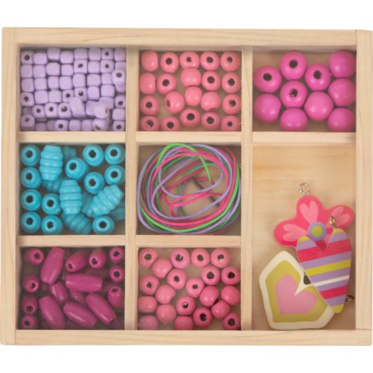 Coffret de création bijoux - Kit de perles en bois Montessori