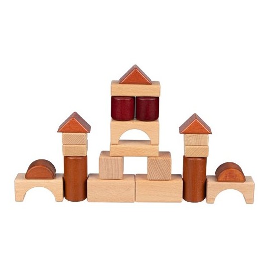 Jeu de construction Montessori - 46 éléments en bois