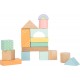 Blocs de construction en bois Montessori - Couleurs pastel