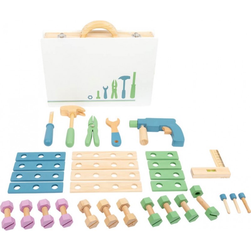 Boîte à outils enfant en métal bleu | La Fée aux Jouets Boîte à outils enfant en métal bleu | La Fée aux Jouets