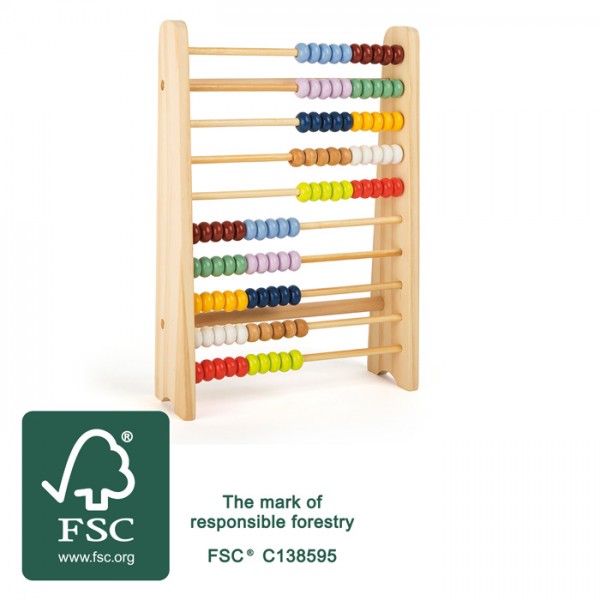 Boulier Montessori perles en bois FSC