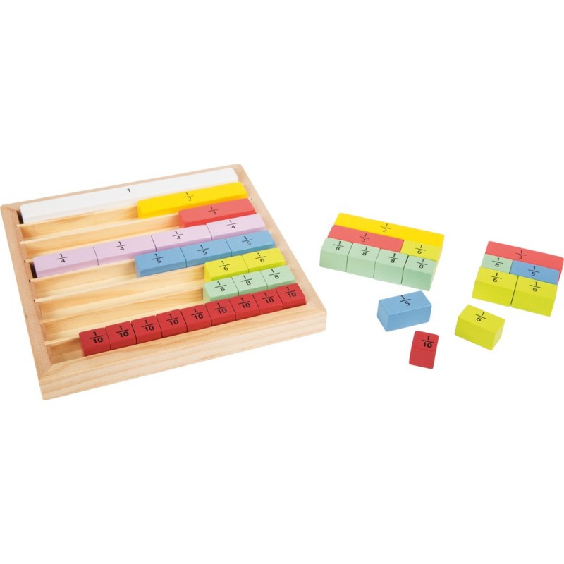 Fractions à Manipuler Aimantées - Puzzle Magnétique Montessori Avec Ardoise Effaçable - Jeu Éducatif 5-9 Ans