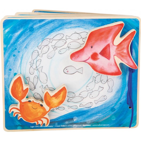 Livre pour enfant - Imagier en bois - Monde sous marin