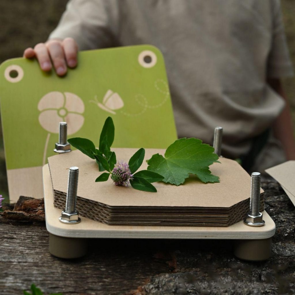 presse fleurs en bois pour enfant