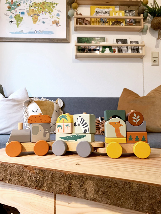 jouet train en bois pour enfant collection Safari