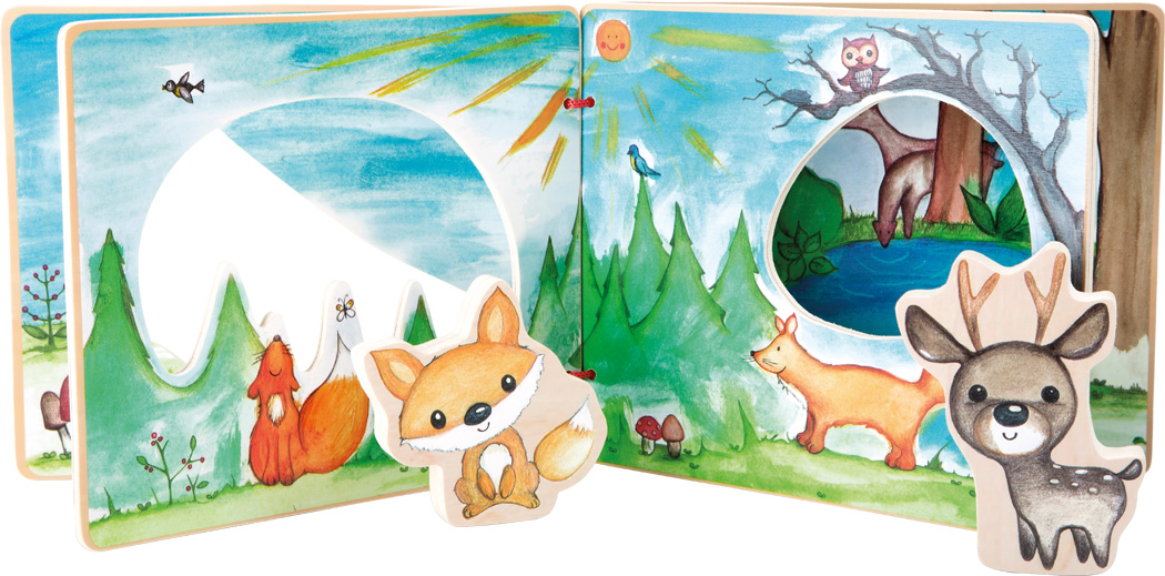 livre d'éveil Montessori animaux de la forêt